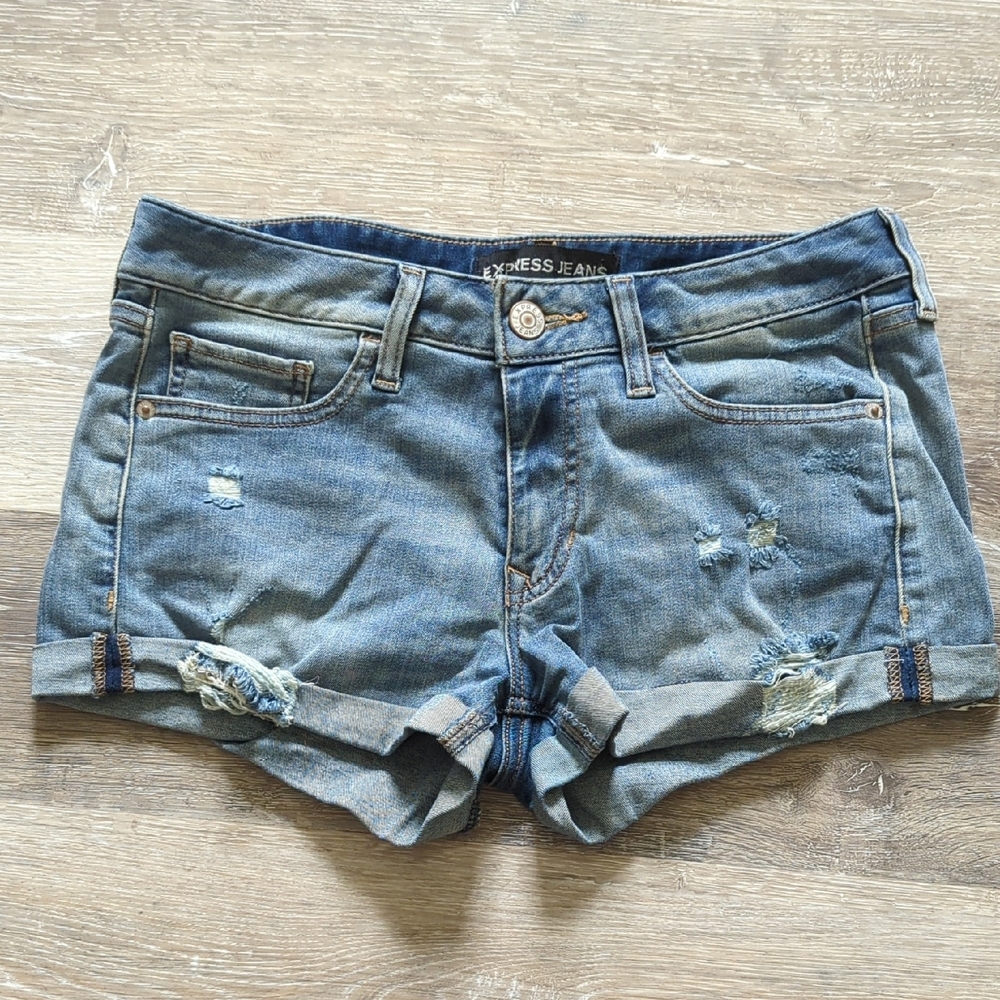 Women's Blue Denim Shorts